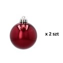 Komplet 19 Bombek Choinkowych Kamai Christmas Decoration® - Kolor Burgund z Gwiazdą na Czubek