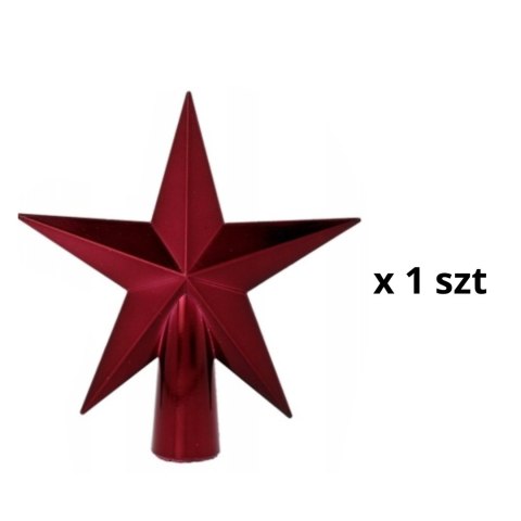 Komplet 19 Bombek Choinkowych Kamai Christmas Decoration® - Kolor Burgund z Gwiazdą na Czubek Komplet 19 Bombek Choinkowych Kamai Christmas Decoration® - Kolor Burgund z Gwiazdą na Czubek