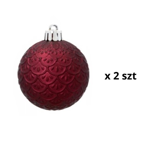 Komplet 19 Bombek Choinkowych Kamai Christmas Decoration® - Kolor Burgund z Gwiazdą na Czubek Komplet 19 Bombek Choinkowych Kamai Christmas Decoration® - Kolor Burgund z Gwiazdą na Czubek