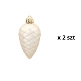 Komplet 19 Bombek Choinkowych Kamai Christmas Decoration® - Kolor Szampański z Gwiazdą na Czubek