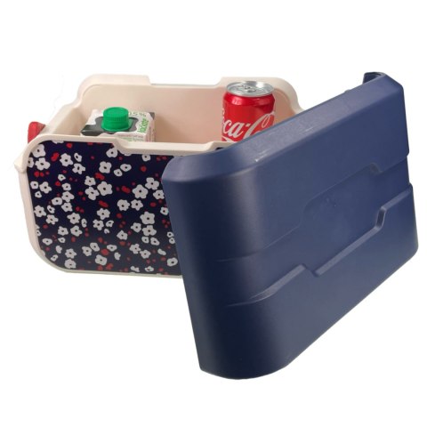 Mini lodówka turystyczna 5L KAMAI EDA wzór kwiat wiśni, lunchox na wkłady mrożące - waniliowy korpus, czerwona rączka, błękitna Mini lodówka turystyczna 5L KAMAI EDA wzór kwiat wiśni, lunchox na wkłady mrożące - waniliowy korpus, czerwona rączka, błękitna