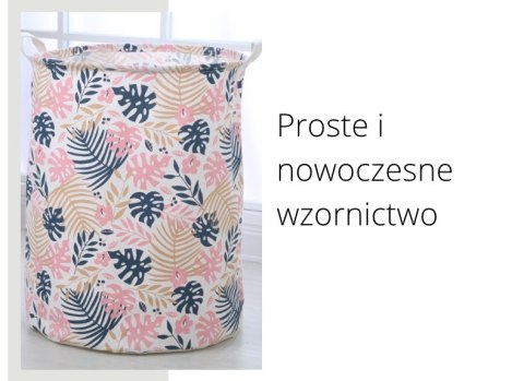 Pojemnik, kosz materiałowy do przechowywania LIŚCIE 50x40 cm Pojemnik, kosz materiałowy do przechowywania LIŚCIE 50x40 cm
