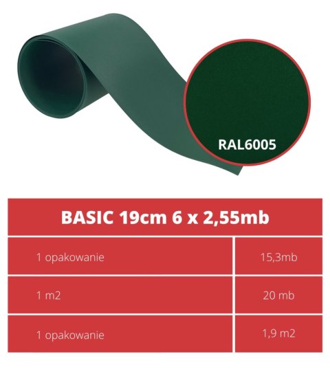 Taśma ogrodzeniowa PASKI 6 x 2,55mb BASIC 19cm PROTECTO™ ZIELONA + 12 klipsów GRATIS Taśma ogrodzeniowa PASKI 6 x 2,55mb BASIC 19cm PROTECTO™ ZIELONA + 12 klipsów GRATIS