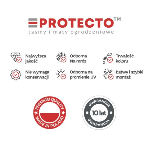 Taśma ogrodzeniowa PASKI 6 x 2,55mb BASIC 19cm PROTECTO™ ZIELONA + 12 klipsów GRATIS Taśma ogrodzeniowa PASKI 6 x 2,55mb BASIC 19cm PROTECTO™ ZIELONA + 12 klipsów GRATIS