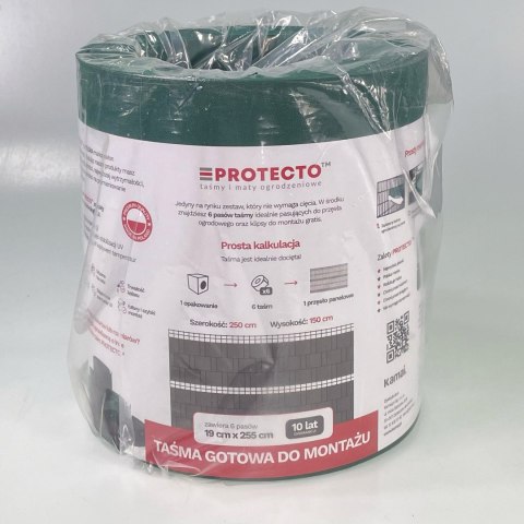 Taśma ogrodzeniowa PASKI 6 x 2,55mb ORANGE 19cm PROTECTO™ ZIELONA + 12 klipsów GRATIS Taśma ogrodzeniowa PASKI 6 x 2,55mb ORANGE 19cm PROTECTO™ ZIELONA + 12 klipsów GRATIS