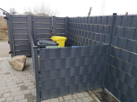 Taśma ogrodzeniowa PASKI 6 x 2,55mb SMART 19cm PROTECTO™ GRAFIT + 12 klipsów GRATIS Taśma ogrodzeniowa PASKI 6 x 2,55mb SMART 19cm PROTECTO™ GRAFIT + 12 klipsów GRATIS