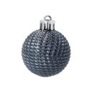 Zestaw 16 Eleganckich Bombek Kamai Christmas Decoration® o Średnicy 4 cm - Kolor Antracyt