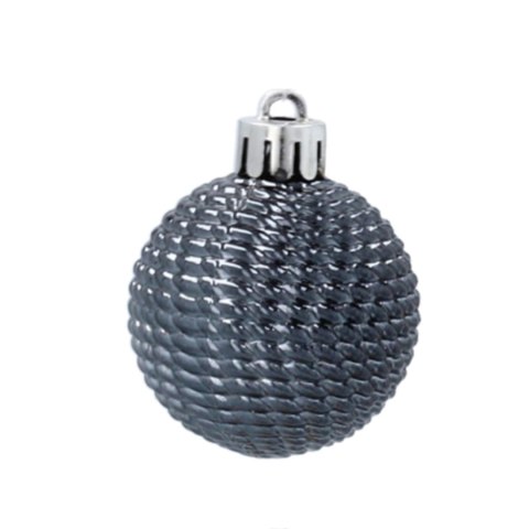 Zestaw 16 Eleganckich Bombek Kamai Christmas Decoration® o Średnicy 4 cm - Kolor Antracyt Zestaw 16 Eleganckich Bombek Kamai Christmas Decoration® o Średnicy 4 cm - Kolor Antracyt