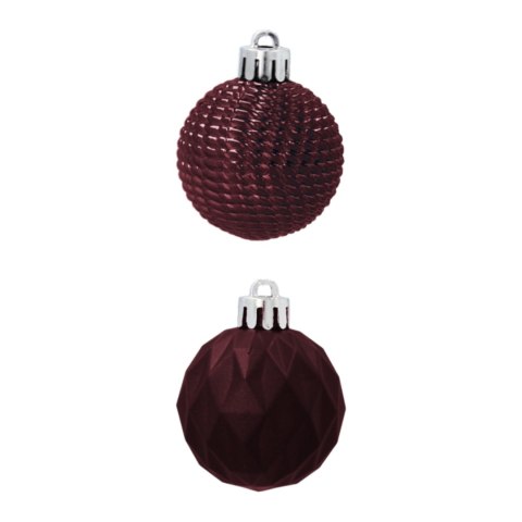 Zestaw 16 Eleganckich Bombek Kamai Christmas Decoration® o Średnicy 4 cm - Kolor Burgund Zestaw 16 Eleganckich Bombek Kamai Christmas Decoration® o Średnicy 4 cm - Kolor Burgund