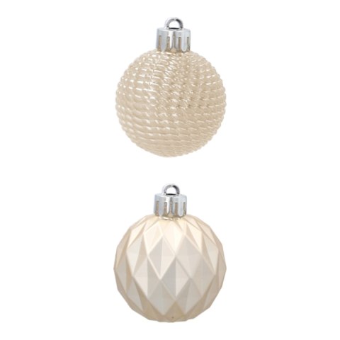 Zestaw 16 Eleganckich Bombek Kamai Christmas Decoration® o Średnicy 4 cm - Kolor Szampański Zestaw 16 Eleganckich Bombek Kamai Christmas Decoration® o Średnicy 4 cm - Kolor Szampański