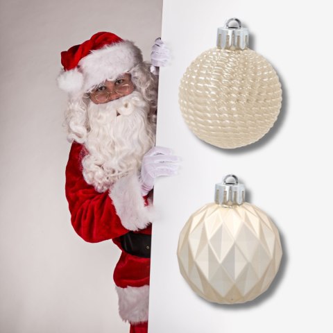 Zestaw 16 Eleganckich Bombek Kamai Christmas Decoration® o Średnicy 4 cm - Kolor Szampański Zestaw 16 Eleganckich Bombek Kamai Christmas Decoration® o Średnicy 4 cm - Kolor Szampański