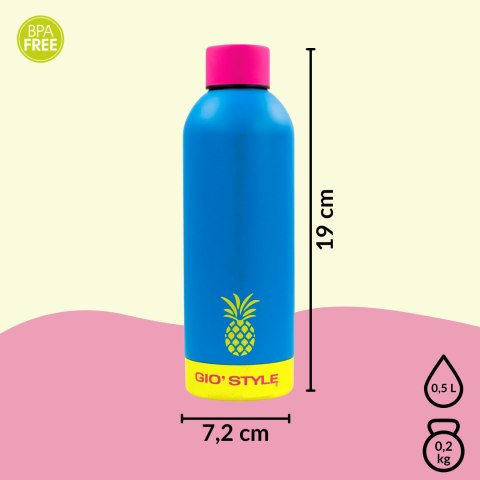 Butelka termiczna Kamai Gio Style, stal nierdzewna, niebieska, pojemność 0,5L Butelka termiczna Kamai Gio Style, stal nierdzewna, niebieska, pojemność 0,5L
