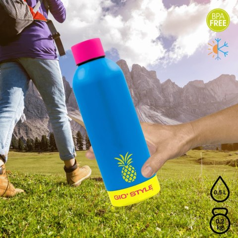 Butelka termiczna Kamai Gio Style, stal nierdzewna, niebieska, pojemność 0,5L Butelka termiczna Kamai Gio Style, stal nierdzewna, niebieska, pojemność 0,5L