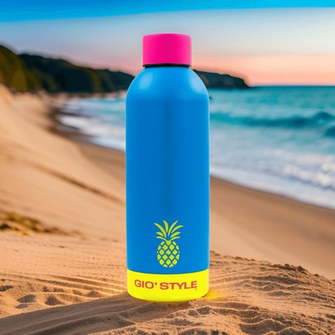 Butelka termiczna Kamai Gio Style, stal nierdzewna, niebieska, pojemność 0,5L Butelka termiczna Kamai Gio Style, stal nierdzewna, niebieska, pojemność 0,5L