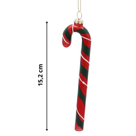 Eleganckie Ozdoby Świąteczne "Czerwono-Zielona Laseczka Cukrowa" z Szkła od Kamai Christmas Decoration® Eleganckie Ozdoby Świąteczne "Czerwono-Zielona Laseczka Cukrowa" z Szkła od Kamai Christmas Decoration®