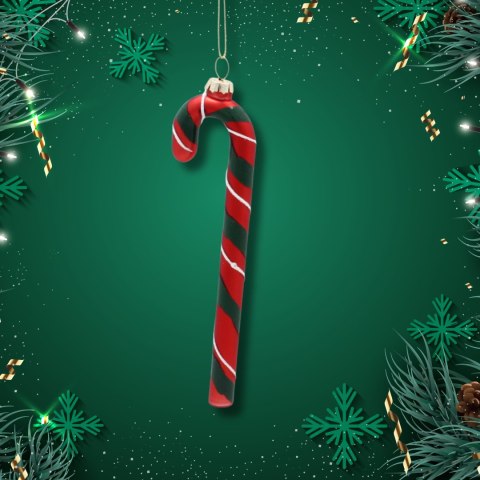 Eleganckie Ozdoby Świąteczne "Czerwono-Zielona Laseczka Cukrowa" z Szkła od Kamai Christmas Decoration® Eleganckie Ozdoby Świąteczne "Czerwono-Zielona Laseczka Cukrowa" z Szkła od Kamai Christmas Decoration®