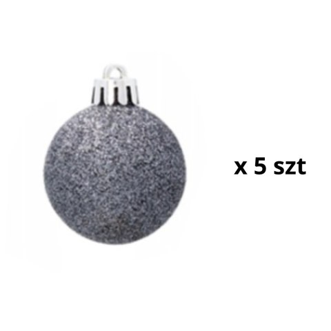 Komplet 19 Bombek Choinkowych Kamai Christmas Decoration® - Kolor Antracyt z Gwiazdą na Czubek Komplet 19 Bombek Choinkowych Kamai Christmas Decoration® - Kolor Antracyt z Gwiazdą na Czubek