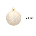 Komplet 19 Bombek Choinkowych Kamai Christmas Decoration® - Kolor Szampański z Gwiazdą na Czubek