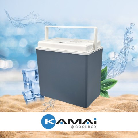 Lodówka samochodowa elektryczna 24L KAMAI ICEGO, zasilanie 12-230V, niebieska Lodówka samochodowa elektryczna 24L KAMAI ICEGO, zasilanie 12-230V, niebieska
