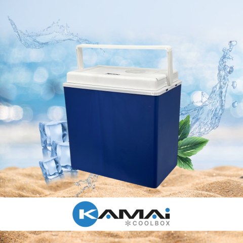Lodówka samochodowa elektryczna 30L KAMAI ICEGO, zasilanie 12-230V, szara Lodówka samochodowa elektryczna 30L KAMAI ICEGO, zasilanie 12-230V, szara