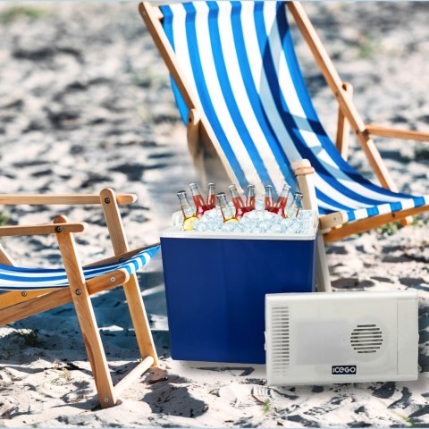 Lodówka samochodowa elektryczna 30L KAMAI ICEGO, zasilanie 12-230V, szara Lodówka samochodowa elektryczna 30L KAMAI ICEGO, zasilanie 12-230V, szara