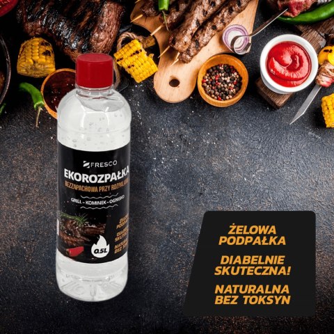 Żelowa eko-rozpałka 0,5L do grilla FRESCO bezzapachowa Żelowa eko-rozpałka 0,5L do grilla FRESCO bezzapachowa