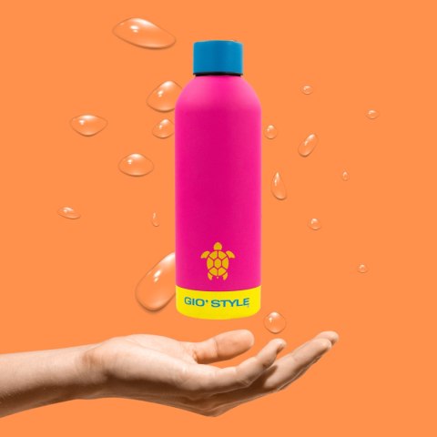 Butelka termiczna Kamai Gio Style, stal nierdzewna, różowa, pojemność 0,5L Butelka termiczna Kamai Gio Style, stal nierdzewna, różowa, pojemność 0,5L
