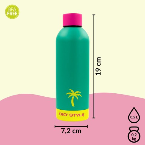 Butelka termiczna Kamai Gio Style, stal nierdzewna, zielona, pojemność 0,5L Butelka termiczna Kamai Gio Style, stal nierdzewna, zielona, pojemność 0,5L