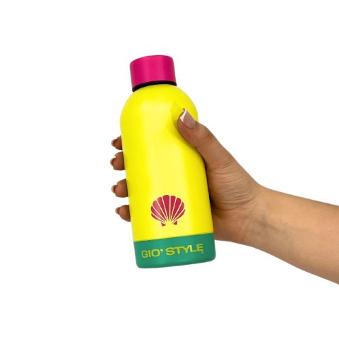 Butelka termiczna Kamai Gio Style, stal nierdzewna, żółta, pojemność 0,5L Butelka termiczna Kamai Gio Style, stal nierdzewna, żółta, pojemność 0,5L