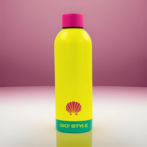 Butelka termiczna Kamai Gio Style, stal nierdzewna, żółta, pojemność 0,5L Butelka termiczna Kamai Gio Style, stal nierdzewna, żółta, pojemność 0,5L