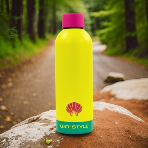 Butelka termiczna Kamai Gio Style, stal nierdzewna, żółta, pojemność 0,5L Butelka termiczna Kamai Gio Style, stal nierdzewna, żółta, pojemność 0,5L
