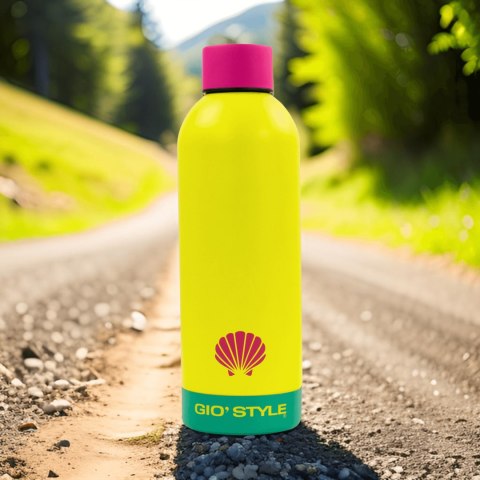 Butelka termiczna Kamai Gio Style, stal nierdzewna, żółta, pojemność 0,5L Butelka termiczna Kamai Gio Style, stal nierdzewna, żółta, pojemność 0,5L