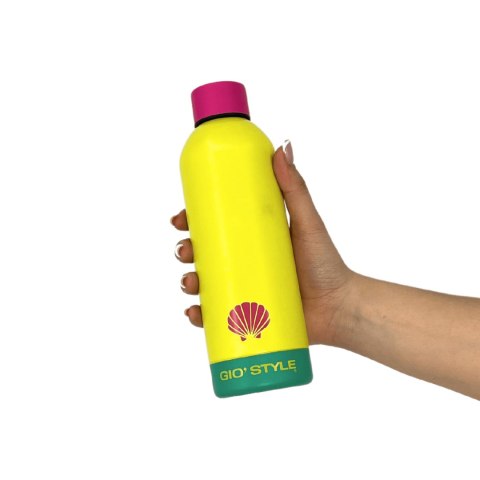 Butelka termiczna Kamai Gio Style, stal nierdzewna, żółta, pojemność 0,75L Butelka termiczna Kamai Gio Style, stal nierdzewna, żółta, pojemność 0,75L
