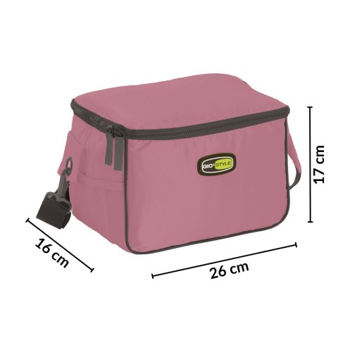 Torba lunchowa Kamai Gio Style na ramię, pastelowy róż, pojemność 7L Torba lunchowa Kamai Gio Style na ramię, pastelowy róż, pojemność 7L