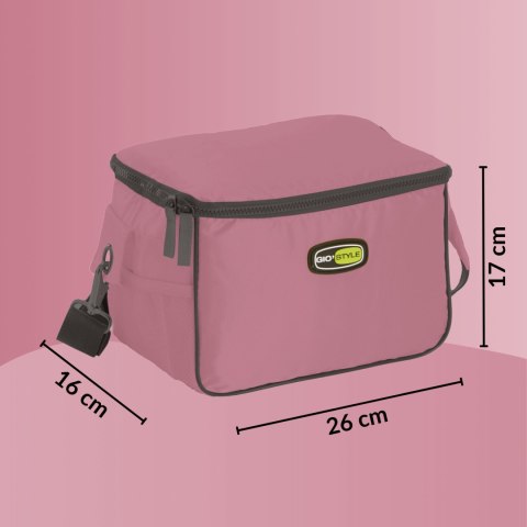 Torba lunchowa Kamai Gio Style na ramię, pastelowy róż, pojemność 7L Torba lunchowa Kamai Gio Style na ramię, pastelowy róż, pojemność 7L