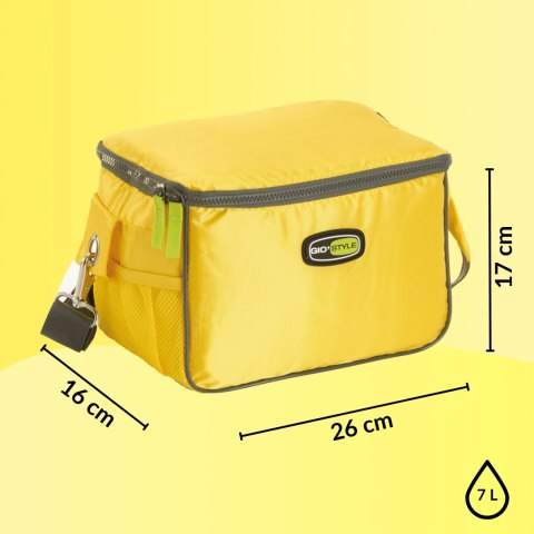 Torba lunchowa Kamai Gio Style na ramię, żółta, pojemność 7L Torba lunchowa Kamai Gio Style na ramię, żółta, pojemność 7L