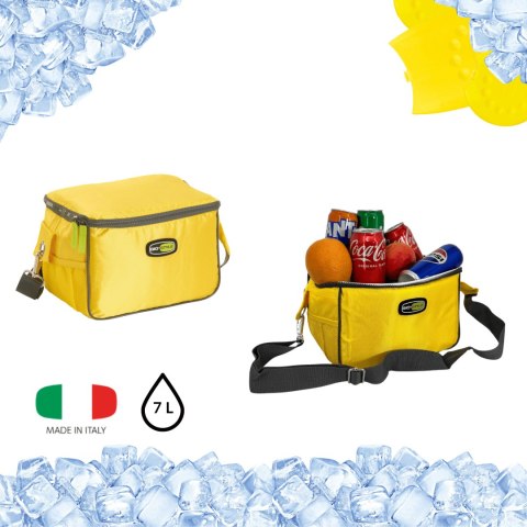 Torba lunchowa Kamai Gio Style na ramię, żółta, pojemność 7L Torba lunchowa Kamai Gio Style na ramię, żółta, pojemność 7L