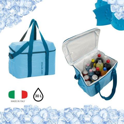 Torba termiczna Kamai Gio Style na ramię, niebieska, z kieszenią boczną i uchwytem do noszenia, pojemność 30L Torba termiczna Kamai Gio Style na ramię, niebieska, z kieszenią boczną i uchwytem do noszenia, pojemność 30L