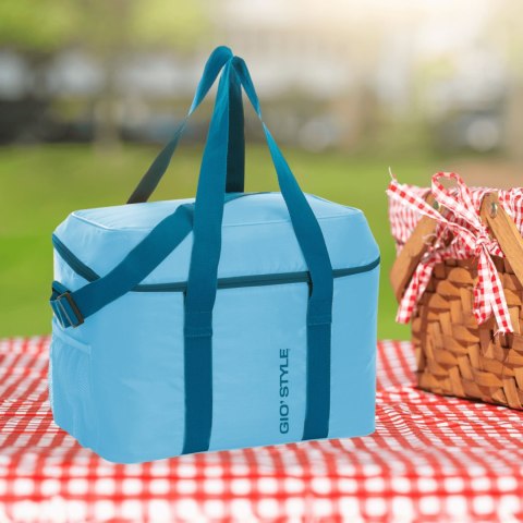 Torba termiczna Kamai Gio Style na ramię, niebieska, z kieszenią boczną i uchwytem do noszenia, pojemność 30L Torba termiczna Kamai Gio Style na ramię, niebieska, z kieszenią boczną i uchwytem do noszenia, pojemność 30L