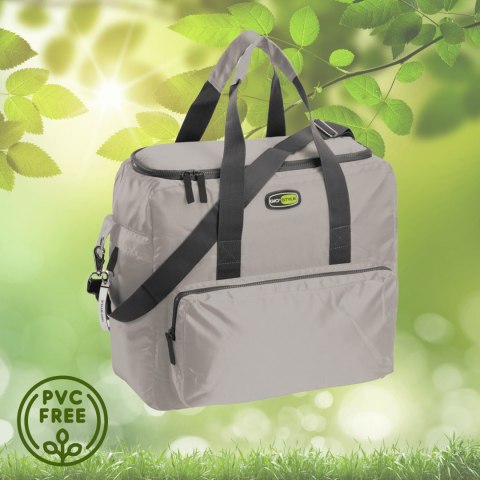 Torba termiczna Kamai Gio Style na ramię, pastelowy szary, z kieszeniami i rączką do noszenia, pojemność 33L Torba termiczna Kamai Gio Style na ramię, pastelowy szary, z kieszeniami i rączką do noszenia, pojemność 33L