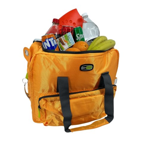 Torba termiczna Kamai Gio Style na ramię, pomarańczowa, z kieszeniami i rączką do noszenia, pojemność 33L Torba termiczna Kamai Gio Style na ramię, pomarańczowa, z kieszeniami i rączką do noszenia, pojemność 33L