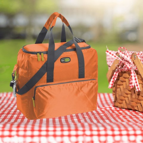 Torba termiczna Kamai Gio Style na ramię, pomarańczowa, z kieszeniami i rączką do noszenia, pojemność 33L Torba termiczna Kamai Gio Style na ramię, pomarańczowa, z kieszeniami i rączką do noszenia, pojemność 33L