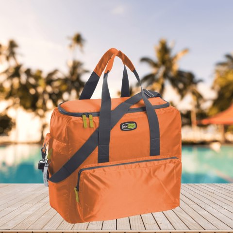 Torba termiczna Kamai Gio Style na ramię, pomarańczowa, z kieszeniami i rączką do noszenia, pojemność 33L Torba termiczna Kamai Gio Style na ramię, pomarańczowa, z kieszeniami i rączką do noszenia, pojemność 33L