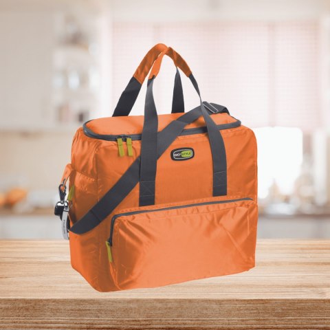 Torba termiczna Kamai Gio Style na ramię, pomarańczowa, z kieszeniami i rączką do noszenia, pojemność 33L Torba termiczna Kamai Gio Style na ramię, pomarańczowa, z kieszeniami i rączką do noszenia, pojemność 33L