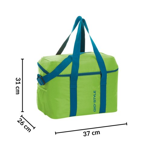 Torba termiczna Kamai Gio Style na ramię, zielona, z kieszenią boczną i uchwytem do noszenia, pojemność 30L Torba termiczna Kamai Gio Style na ramię, zielona, z kieszenią boczną i uchwytem do noszenia, pojemność 30L