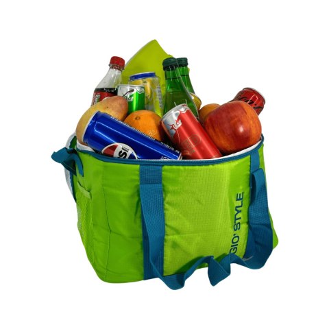 Torba termiczna Kamai Gio Style na ramię, zielona, z kieszenią boczną i uchwytem do noszenia, pojemność 30L Torba termiczna Kamai Gio Style na ramię, zielona, z kieszenią boczną i uchwytem do noszenia, pojemność 30L
