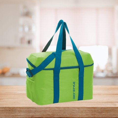 Torba termiczna Kamai Gio Style na ramię, zielona, z kieszenią boczną i uchwytem do noszenia, pojemność 30L Torba termiczna Kamai Gio Style na ramię, zielona, z kieszenią boczną i uchwytem do noszenia, pojemność 30L