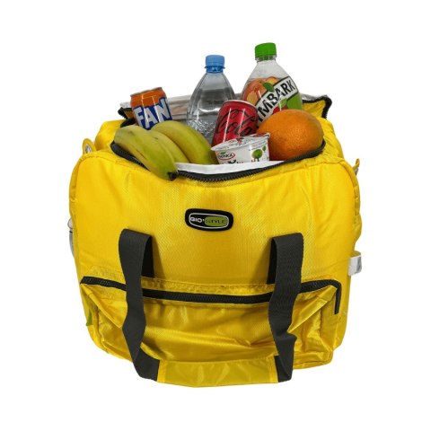 Torba termiczna Kamai Gio Style na ramię, żółta, z kieszeniami i rączką do noszenia, pojemność 33L Torba termiczna Kamai Gio Style na ramię, żółta, z kieszeniami i rączką do noszenia, pojemność 33L