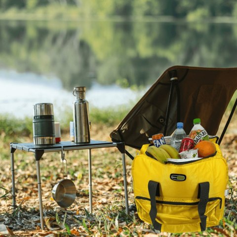 Torba termiczna Kamai Gio Style na ramię, żółta, z kieszeniami i rączką do noszenia, pojemność 33L Torba termiczna Kamai Gio Style na ramię, żółta, z kieszeniami i rączką do noszenia, pojemność 33L