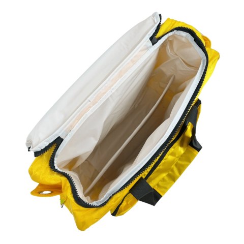 Torba termiczna Kamai Gio Style na ramię, żółta, z kieszeniami i rączką do noszenia, pojemność 33L Torba termiczna Kamai Gio Style na ramię, żółta, z kieszeniami i rączką do noszenia, pojemność 33L